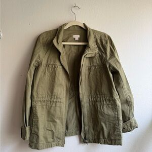 J-Crew Lightweight Olive Utility Jacket